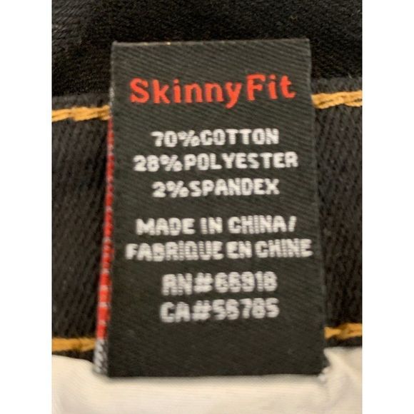 Girls Youth Swiss Cross Skinny Stretch Jeans Black 0899 - Picture 7 of 8